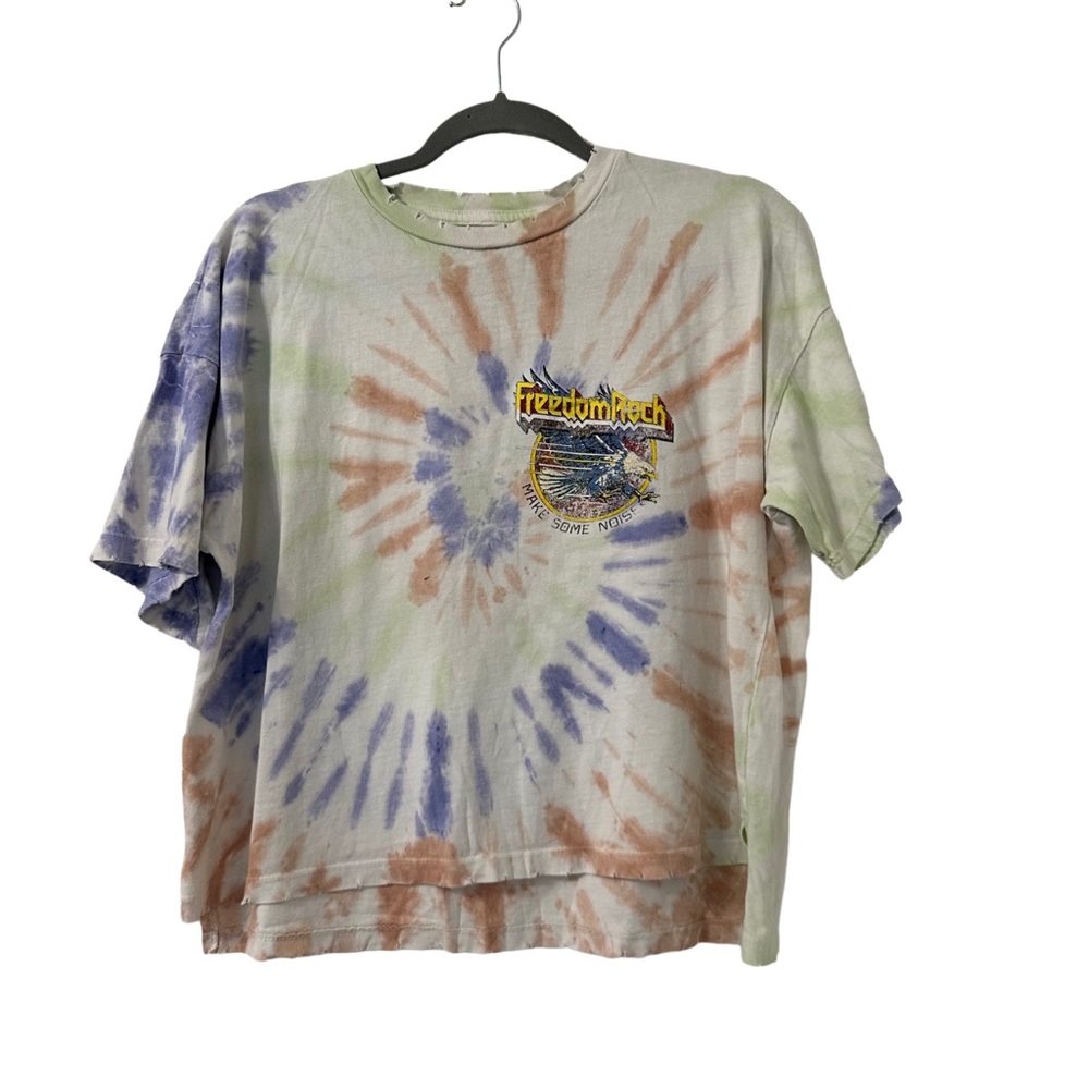 Modish Rebel Women’s Distressed Freedom Rock T-Shirt Size M‎